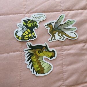 WOF wings of fire stickers pack of 3 ~Hivewing edition~
